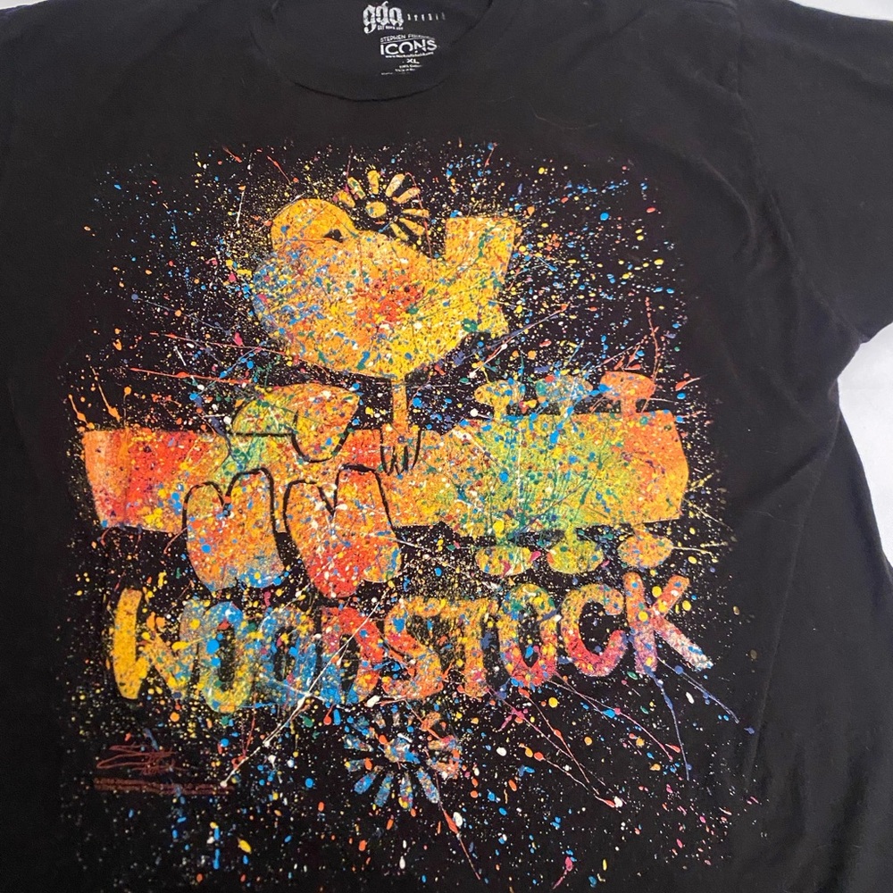 get down art Studios Stephen Fishwick icons, XL short sleeve T-shirt Woodstock